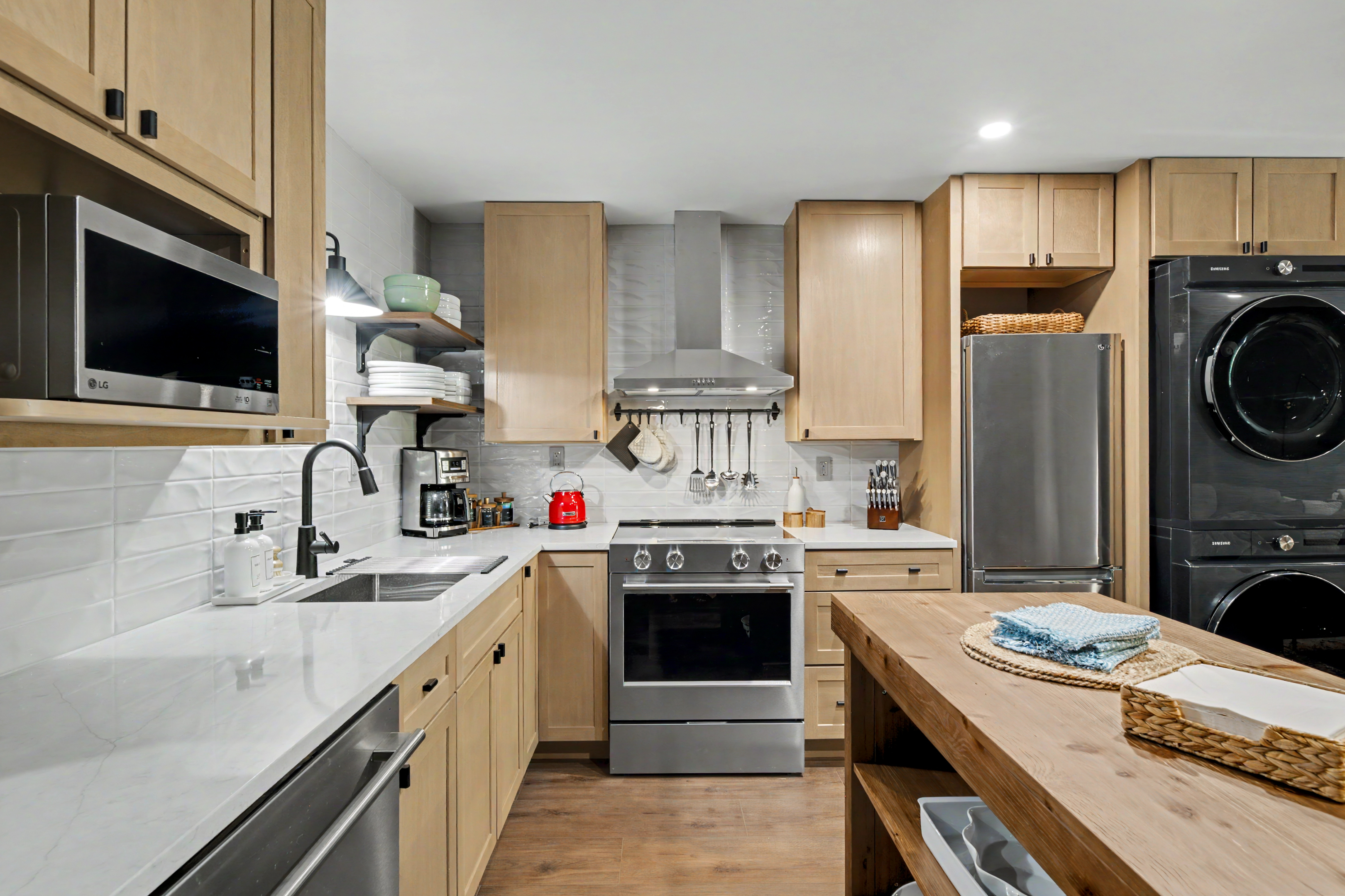 Kitchen with stainless appliances