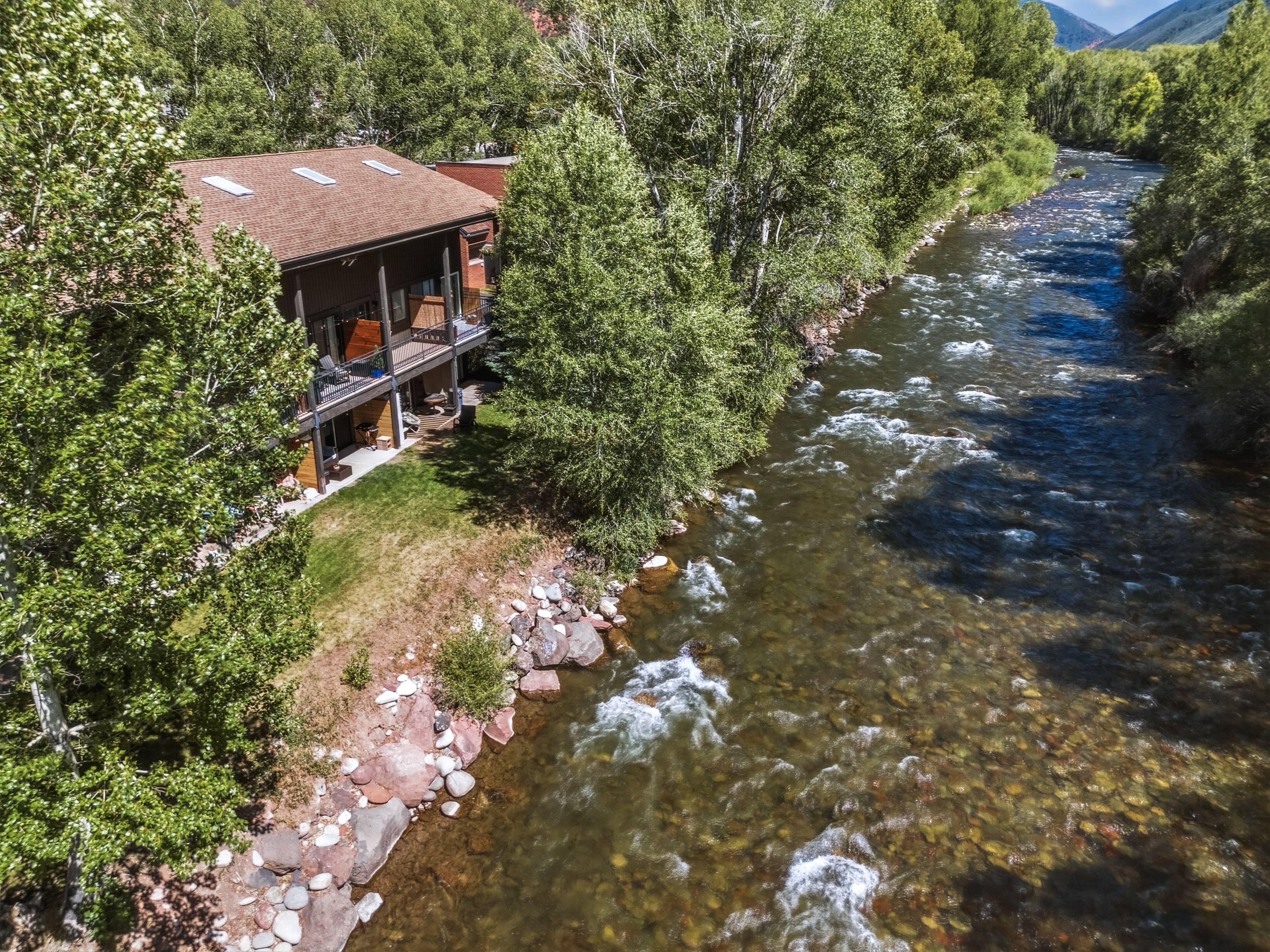 Aerial of property along the river